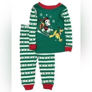 Disney Green and White Striped Kids Pajama Set